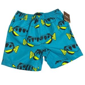 NWT Tea Printed Baby Swim Trunks